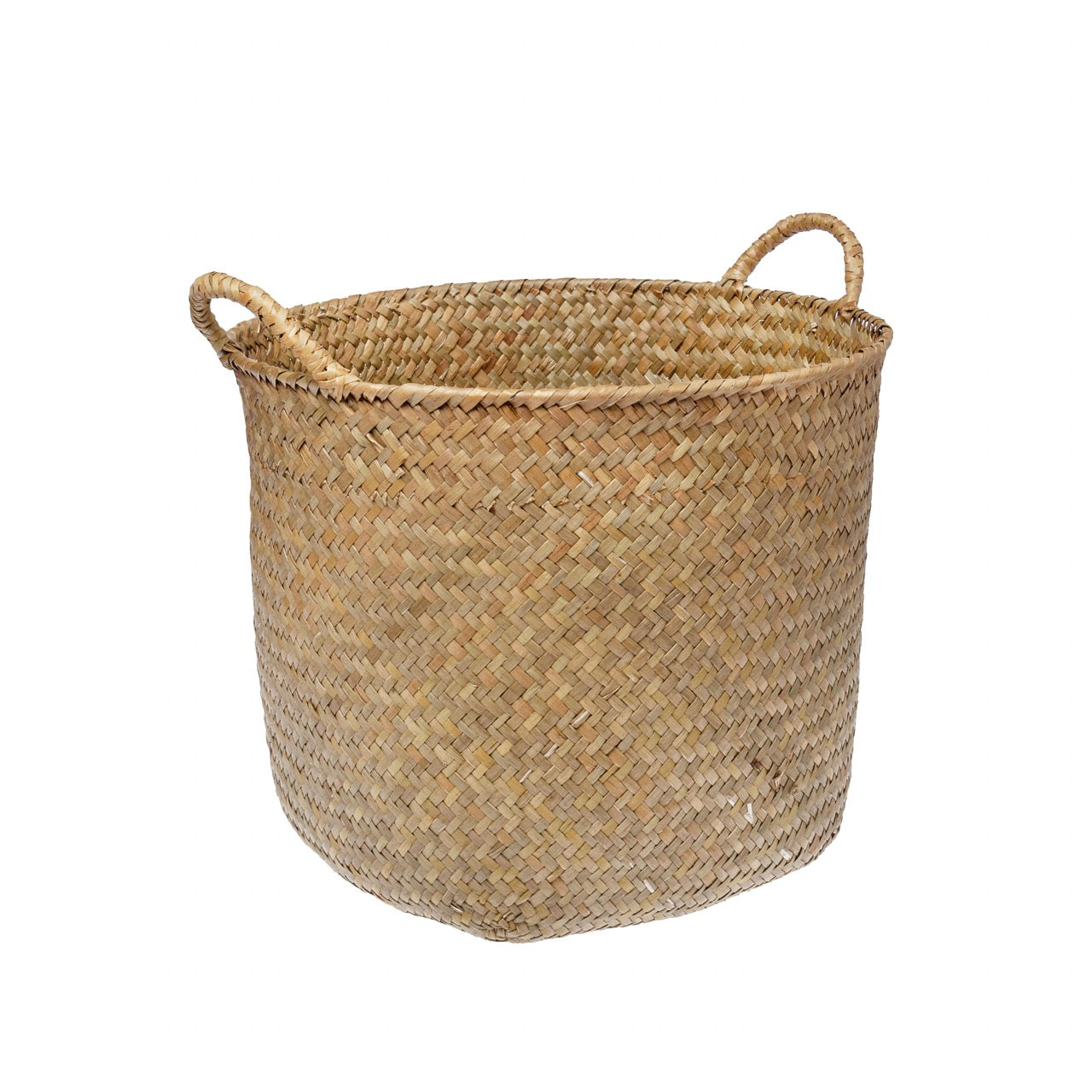 Cesta redonda con asas natural / 33X26cm