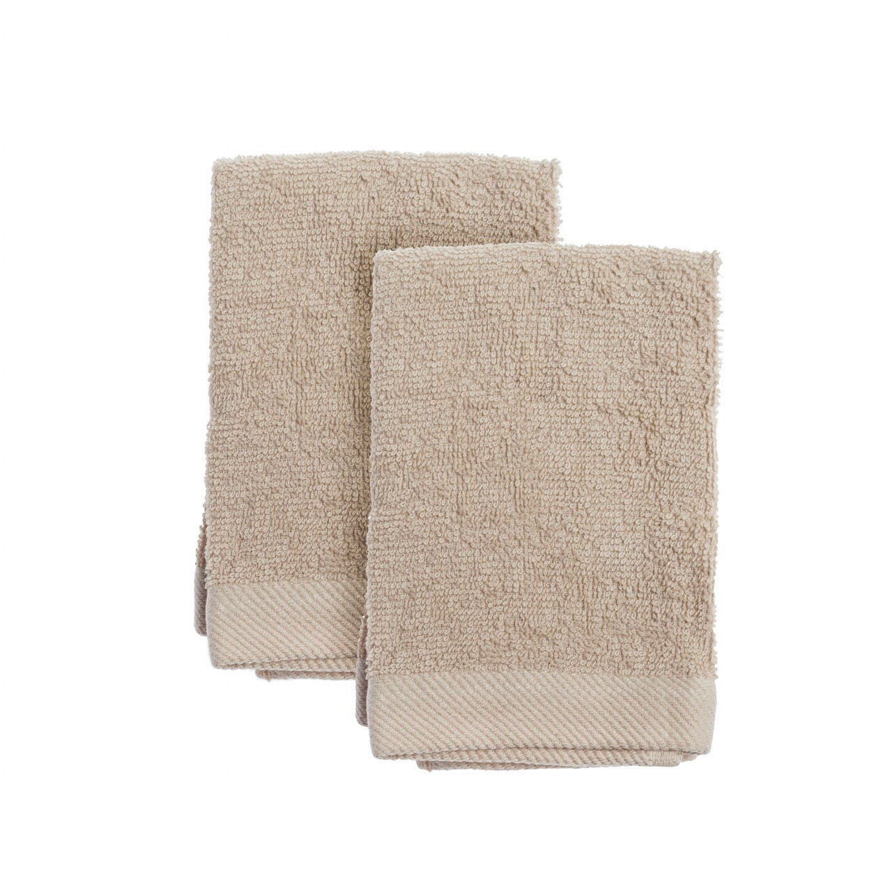 Pack 2 toallas tocador beige / 32x32cm