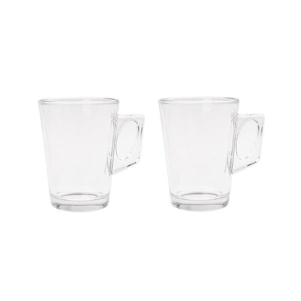 Pack 2 tazas espresso transparente / 6,2x4,5x8,6 cm