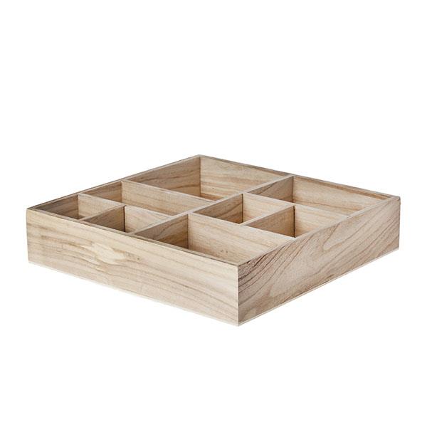 Caja de madera con divisiones natural | Muy Mucho Colombia