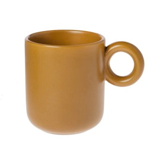 Mug gres verde / 8X9,5CM 310ML