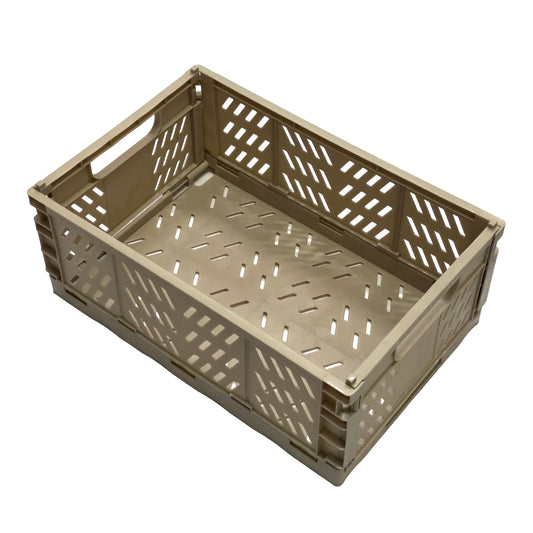 Caja plegable crudo/beige/gris / 35x23x13.5 cm