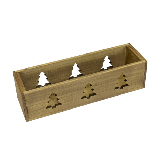 Caja madera natural / 36x11x10cm