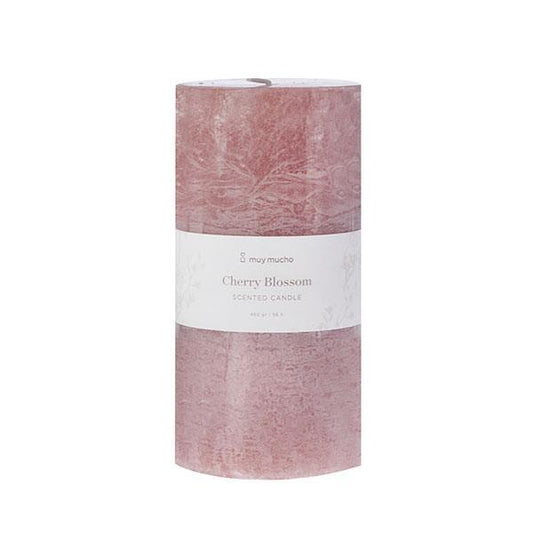 Vela cilíndrica rosa pálido con aroma a flor de cerezo - Cherry Blossom