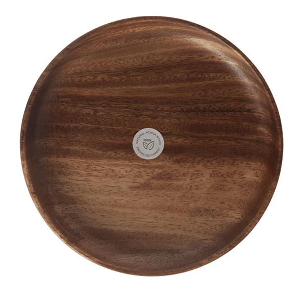 Plato llano madera de acacia 25.5x2.50